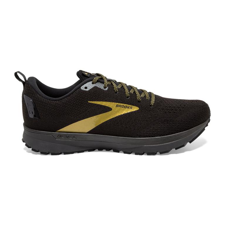 Brooks Revel 4 Men's Road Running Shoes - Black/Gold (09482-WNBO)